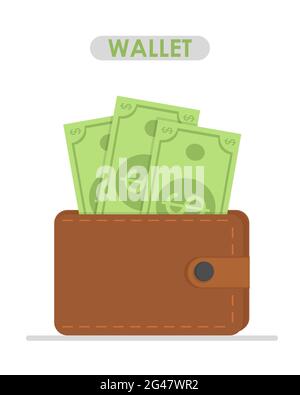 wallet money banknote pay bank concept Stock Vector Image & Art - Alamy