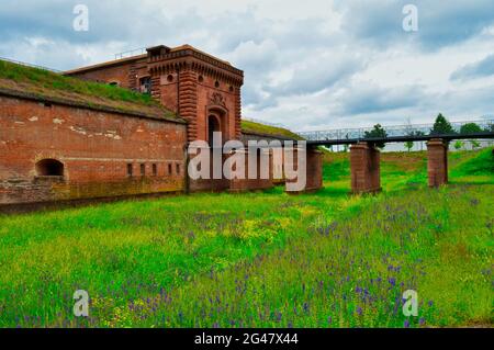 Beautiful view of the famous Fortress Germersheim in Germany Stock Photo