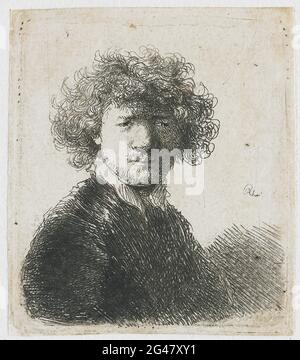 Rembrandt Harmenszoon Van Rijn -  Bust an Old Man with Flowing Beard Head Bowed Forward Left Shoulder Unshaded 1630 Stock Photo