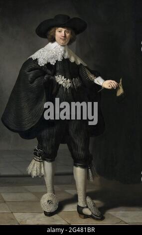 Rembrandt Harmenszoon Van Rijn -  Portrait of Marten Soolmans Stock Photo