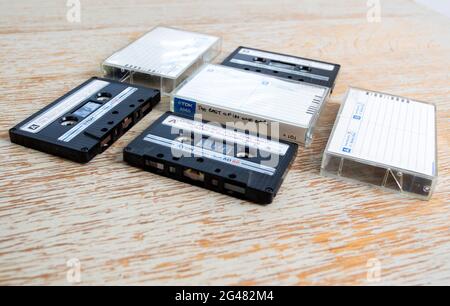 Three home recorded comedy shows on TDK AD C60 cassettes Stock Photo
