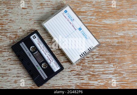 Home recording of a Johnny Guitar Watson album on a TDK AD C90 cassette Stock Photo