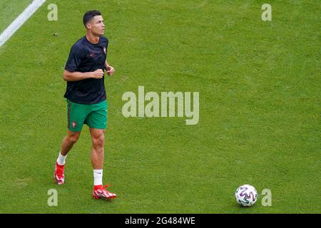 MUNCHEN, GERMANY - JUNE 19: Cristiano Ronaldo of Portugal during the UEFA Euro 2020 Group F match between Portugal and Germany at Allianz Arena on June 19, 2021 in Munchen, Germany (Photo by Andre Weening/Orange Pictures) Stock Photo