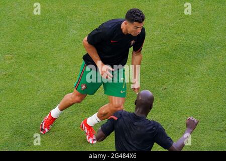 MUNCHEN, GERMANY - JUNE 19: Cristiano Ronaldo of Portugal during the UEFA Euro 2020 Group F match between Portugal and Germany at Allianz Arena on June 19, 2021 in Munchen, Germany (Photo by Andre Weening/Orange Pictures) Stock Photo