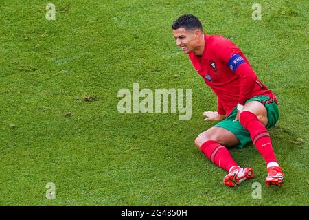 MUNCHEN, GERMANY - JUNE 19: Cristiano Ronaldo of Portugal during the UEFA Euro 2020 Group F match between Portugal and Germany at Allianz Arena on June 19, 2021 in Munchen, Germany (Photo by Andre Weening/Orange Pictures) Stock Photo