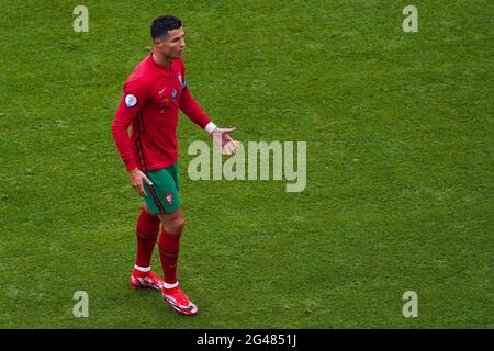 MUNCHEN, GERMANY - JUNE 19: Cristiano Ronaldo of Portugal during the UEFA Euro 2020 Group F match between Portugal and Germany at Allianz Arena on June 19, 2021 in Munchen, Germany (Photo by Andre Weening/Orange Pictures) Stock Photo