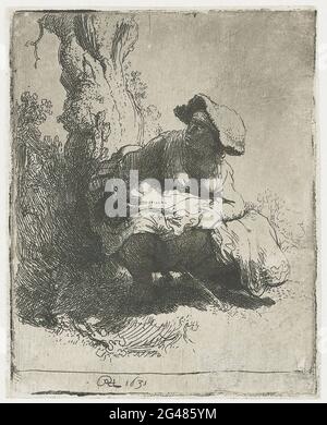 Rembrandt Harmenszoon Van Rijn -  Woman Making Water 1631 Stock Photo