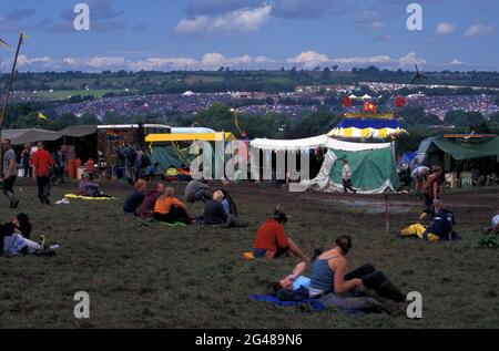 Glastonbury 1998 festival, Pilton, Somerset, England Stock Photo
