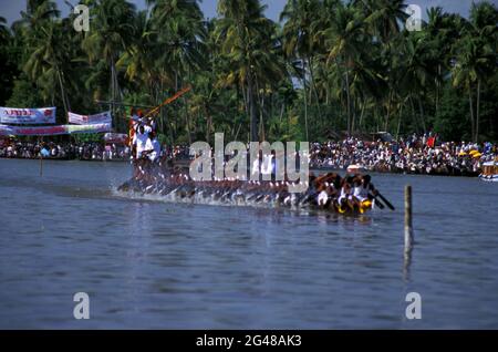 Nehru Trophy Boat Race, Punnamada Lake , Alappuzha, Kerala, India. Stock Photo