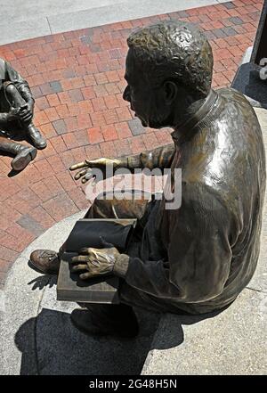The Kunta Kinte - Alex Haley Memorial in Annapolis, Maryland. Stock Photo