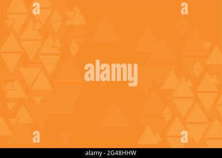 Abstract background made from triangles, orange pattern, symmetrical geometric shapes, vector background, geometry template, orange with white banner Stock Vector