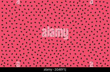 Abstract red - pink watermelon background with seeds - Vector illustration Stock Vector