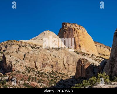 Golden Throne Trail, Capitol Gulch, Capitol Reef National Park, Torrey, Utah. Stock Photo