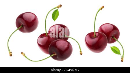 Cherry isolated on white background with clipping path Stock Photo