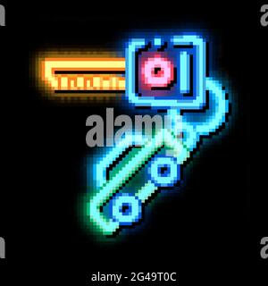 car keys neon glow icon illustration Stock Vector