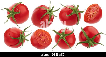 Cherry tomato isolated on white background with clipping path Stock Photo