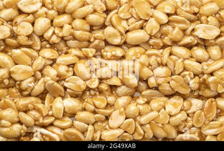Peanut kozinaki texture, close up Stock Photo