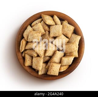 Sweet corn pads isolated on white background, top view Stock Photo