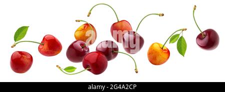Cherry isolated on white background with clipping path Stock Photo