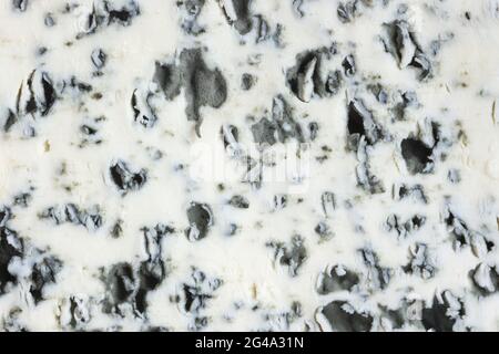 Danish blue cheese texture or background. Close up. Stock Photo