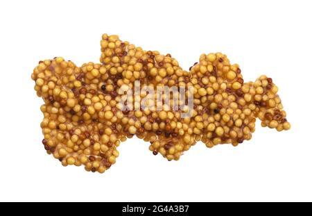 French mustard isolated on white background Stock Photo