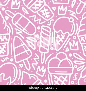Hand drawn doodle fresh menu on the sunny day Stock Vector
