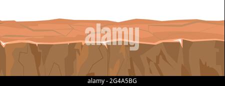 The ground platform is seamless. Wildlife. Clay. Isolated on white background. Cartoon style. Flat design. Vector Stock Vector