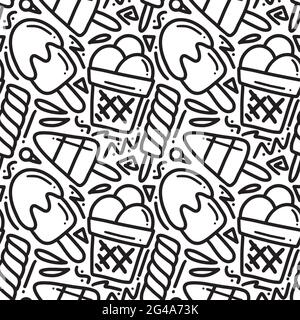 Hand drawn doodle fresh menu on the sunny day Stock Vector