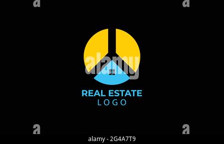 Alphabet Y Real Estate Vector Logo Template. Abstract House Logo Design Vector Illustration Stock Vector