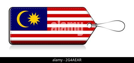 Malaysian emoji flag, Label of  Product made in Malaysia Stock Photo