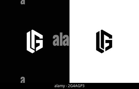 Modern abstract letter LG logo Stock Vector