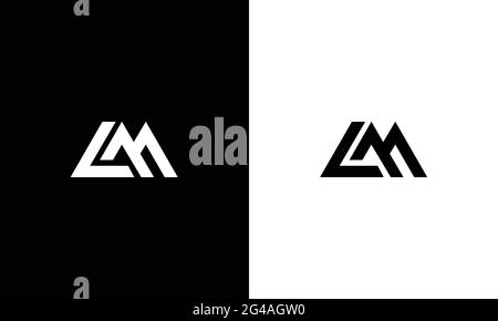 LM Abstract Logo Design Monogram Stock Vector