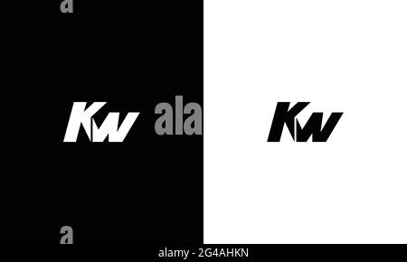Letter kw logo design vector Stock Vector