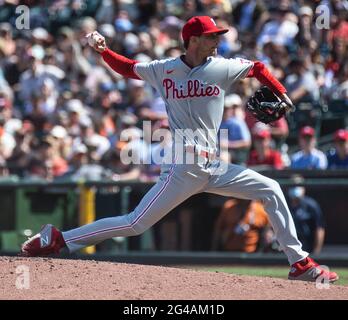 Philadelphia Phillies starting pitcher Ranger Suarez and catcher J.T.  Realmuto celebrate after winning the baseball NL Championship Series  against the San Diego Padres on Sunday, Oct. 23, 2022, in Philadelphia. (AP  Photo/Brynn