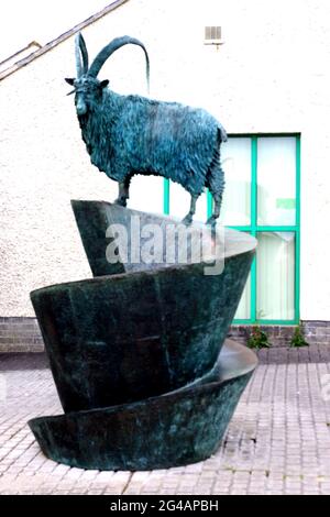 Goat statue Great Orme Llandudno North Wales Stock Photo