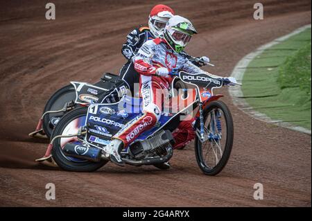 Glasgow, Scotland, UK. 19th June, 2021.     during the FIM Speedway Grand Prix Qualifying Round at the Peugeot Ashfield Stadium, Glasgow on Saturday 19th June 2021. (Credit: Ian Charles | MI News) Stock Photo