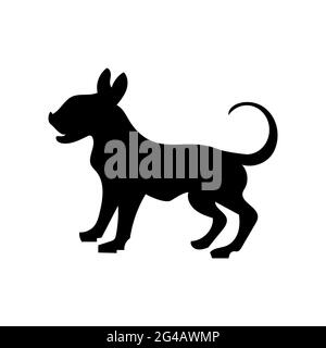 The dog flat icon, animal for Chinese Zodiac sign