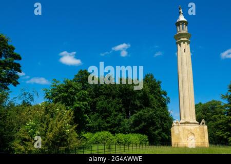 Lord Cobham’s Pillar, Stowe Stock Photo