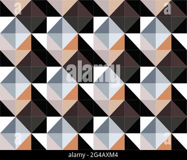 Seamless pattern of geometric elements in a modern style. Applicable for background design and print Stock Vector