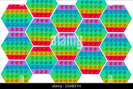 Seamless pattern toy pop it and  Stock Vector
