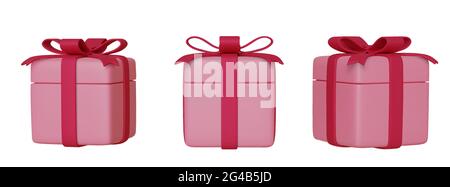 Bows For Gifts Decoration Realistic Vector Illustration Set. Shiny 