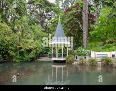 Pavilion at the Wellington Botanic Garden in Wellington, New Zealand Stock Photo