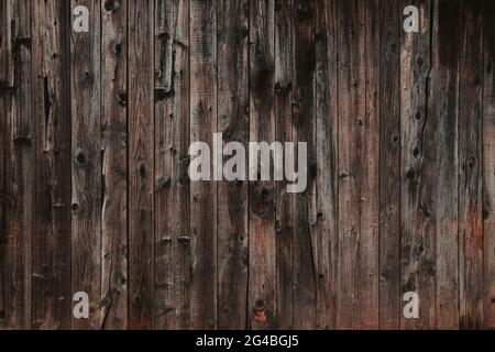 Rustic worn wooden wall surface for background, detailed texture of weathered boards Stock Photo
