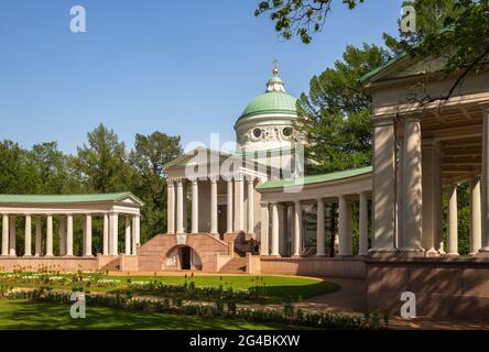 Temple-burial vault (Colonnade) in the estate Arkhangelskoye, Moscow region, Russia Stock Photo