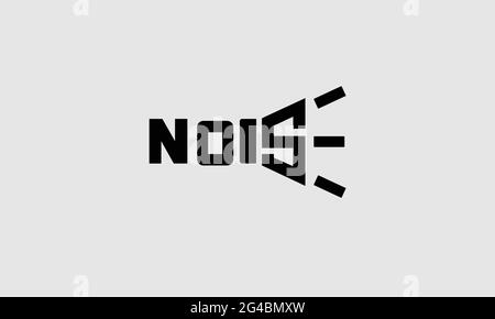 Noise lettering vector logo design Stock Vector