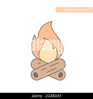 Camp fire design, Flame bonfire hot burn light flammable heat and ...