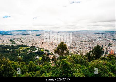 Colombia Bogota City Medellin Cerro monserrate Travels Stock Photo