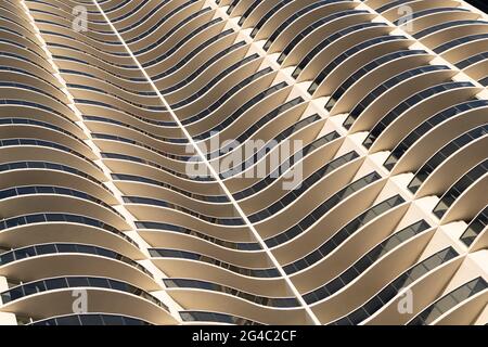 curved modern building structure background with nobody, abstract background Stock Photo