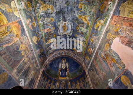 Frescos inside of the historical Saint Sophia church known also as Sveti Sofija in Ohrid, North Macedonia Stock Photo