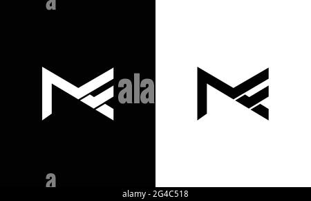 Professional and Minimalist Letter MF Logo Design Stock Vector